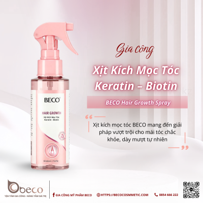 Gia công Xịt Kích Mọc Tóc Keratin – Biotin