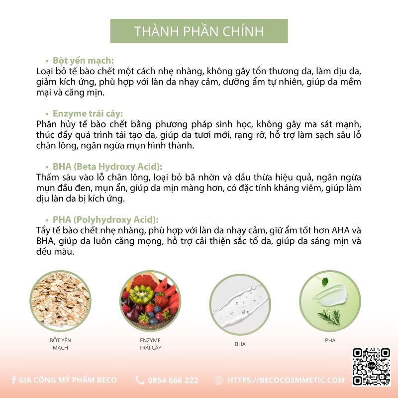 THÀNH PHẦN GEL TẨY DA CHẾT