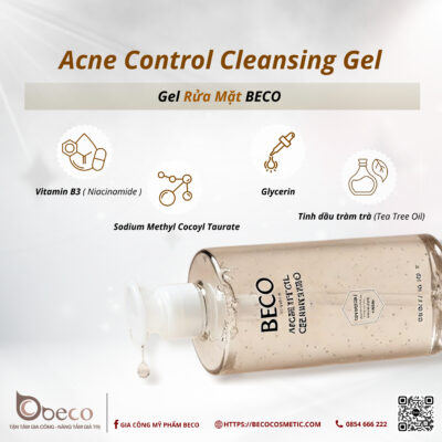 Gia công Gel Rửa Mặt BECO Acne Control Cleansing Gel