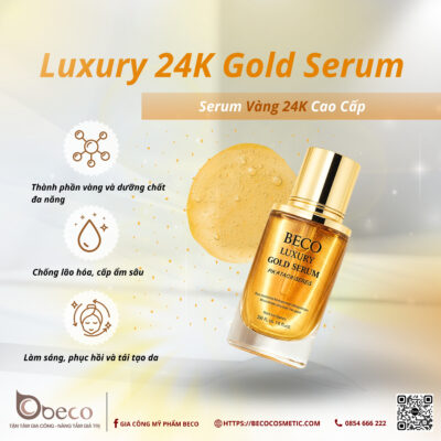 Gia Công Serum Vàng 24K Cao Cấp – BECO Luxury 24K Gold Serum