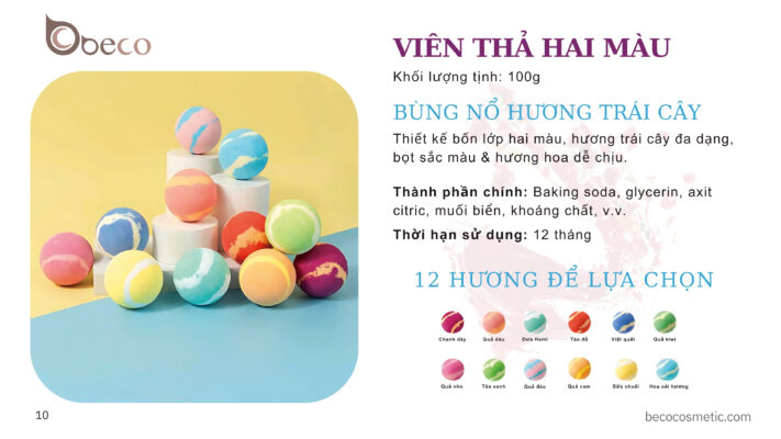 VIÊN THẢ HAI MÀU