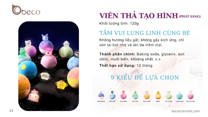 VIÊN THẢ TẠO HÌNH (phát sáng)