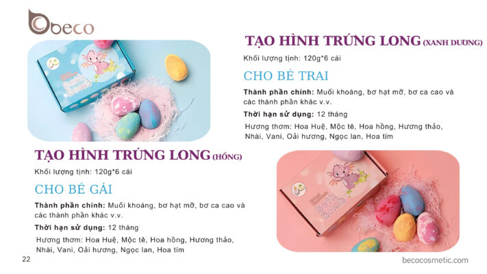 TẠO HÌNH TRÚNG LONG (xanh dương, hồng)