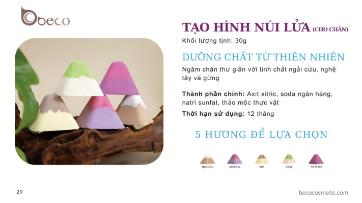 TẠO HÌNH NÚI LỬA (cho chân)