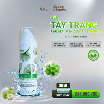 GEL TẨY TRANG RAU MÁ, MEN DỪA & VITAMIN E