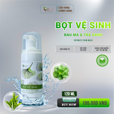 BỌT VỆ SINH RAU MÁ & TRÀ XANH